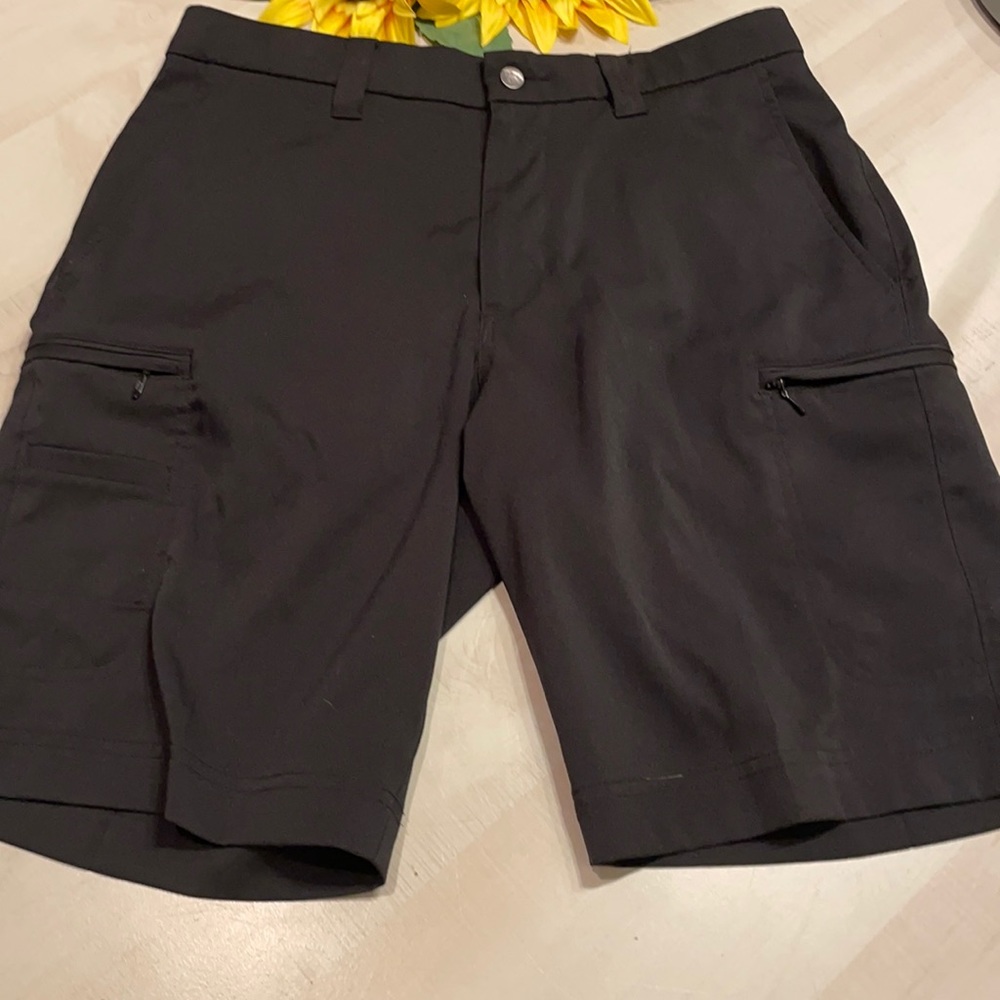 Callaway Black Polyester Golf Cargo Utility Shorts